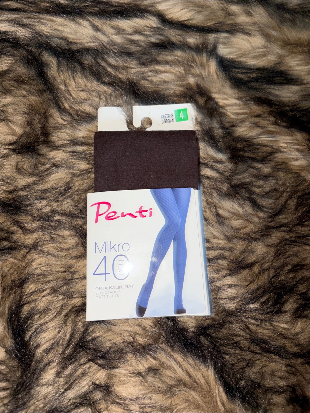 Penti Mikro 40 Den Semi-Opaque- Brown Matt Tights Size XL (4)